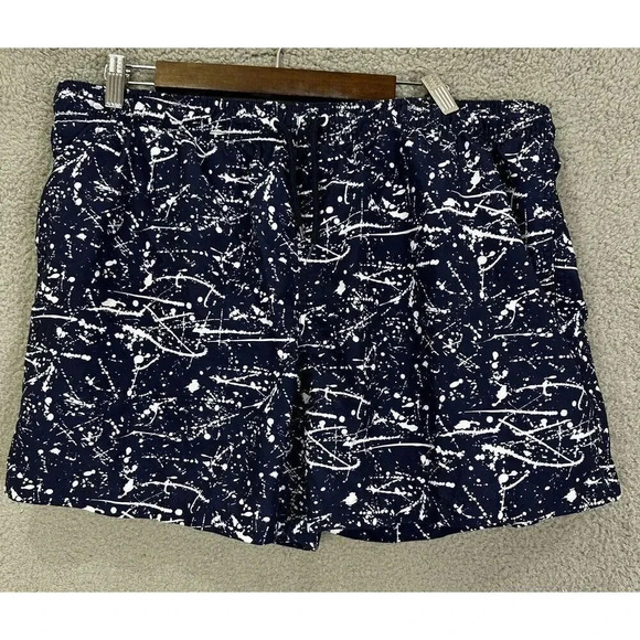 Primark swim trunks men XXL blue paint splatter lined beach vacation resort pool - Picture 1 of 6